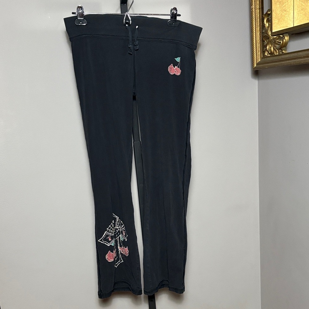 Emily The Strange Medium Bad Kitty Lucky 13 Black Sweatpants Hot Topic